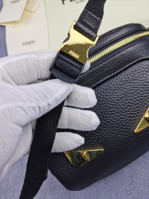 1:1 Replica Fendi Little Monster Belt Bag Black For Men, Men's Bag 7.9in/20cm FF
