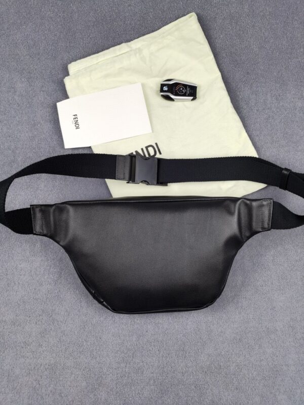 1:1 Replica Fendi Little Monster Belt Bag Black For Men, Men's Bags 7.9in/20cm FF