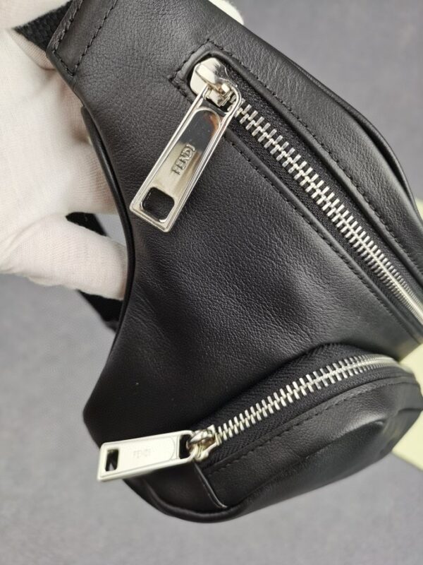 1:1 Replica Fendi Little Monster Belt Bag Black/Yellow For Men, Men's Bag 7.9in/20cm FF