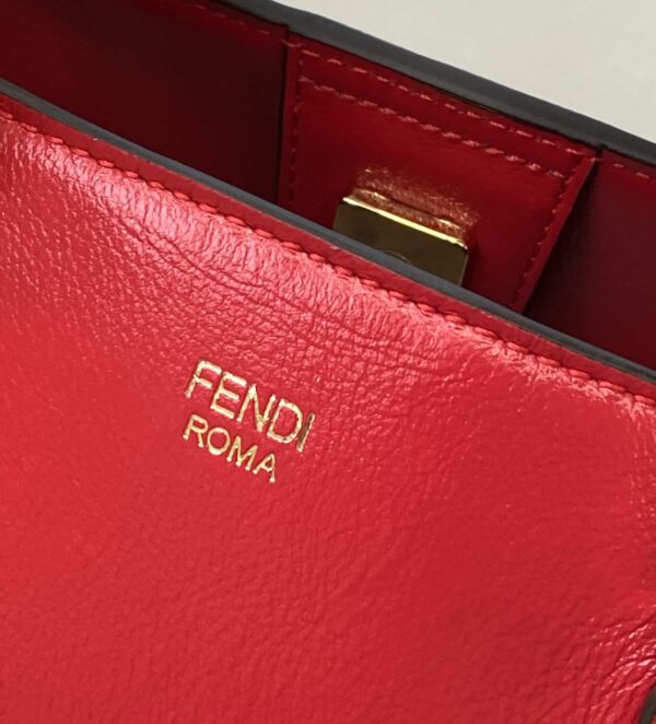 1:1 Replica Fendi Medium FF Tote Shoulder Red Bag For Woman 38cm/15in
