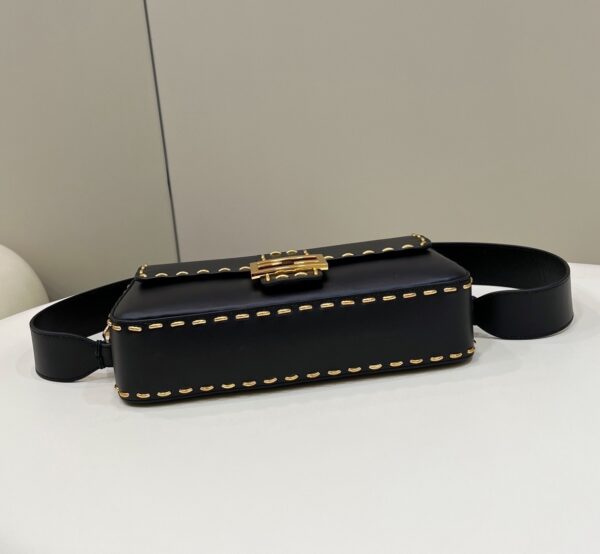 1:1 Replica Fendi Mon Baguette Medium Black Bag For Woman 28cm/11in