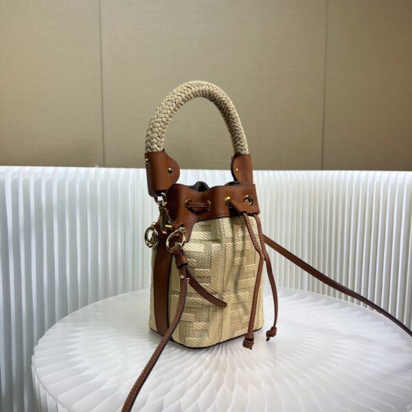 1:1 Replica Fendi Mon Tresor Mini Bag Blue/Beige For Women 18cm / 7.1in