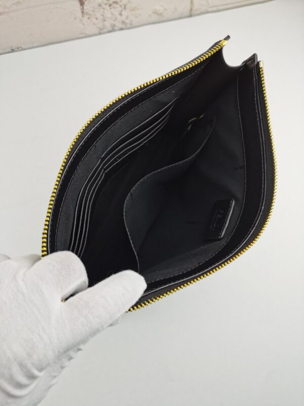1:1 Replica Fendi Monster Eyes Pound in Black with Silver Hardware For Men 27cm/10.5in FF