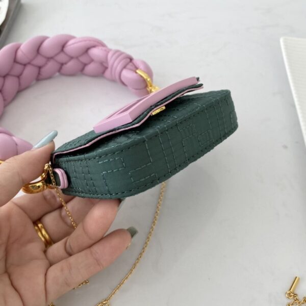 1:1 Replica Fendi Nano Baguette Maxi Handle Pink and Green Bag For Woman 6.5cm/2.5in