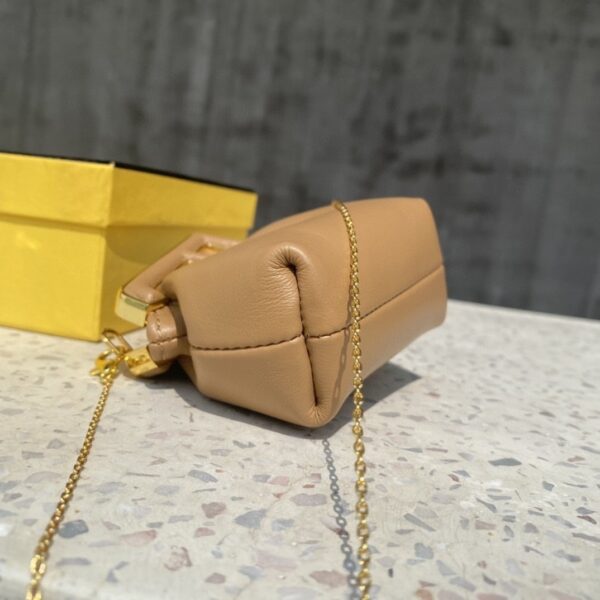 1:1 Replica Fendi Nano First Charm Light Brown Bag For Woman 10cm/4in