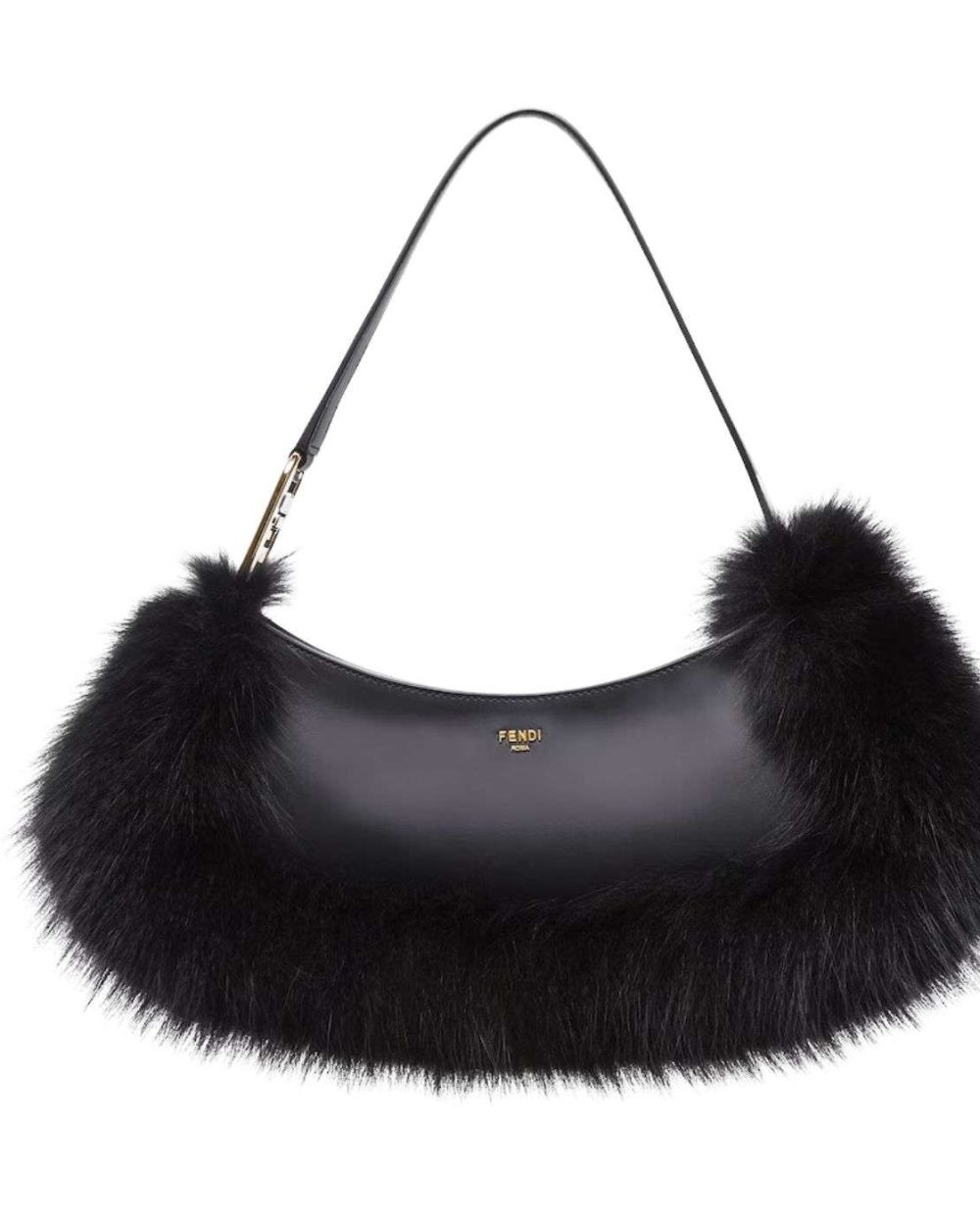 1:1 Replica Fendi O’Lock Swing Black/White For Women 32cm / 12.6in 8BS068ALS9F1JU3