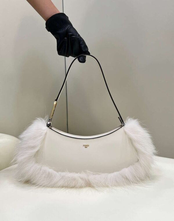 1:1 Replica Fendi O’Lock Swing Black/White For Women 32cm / 12.6in 8BS068ALS9F1JU3