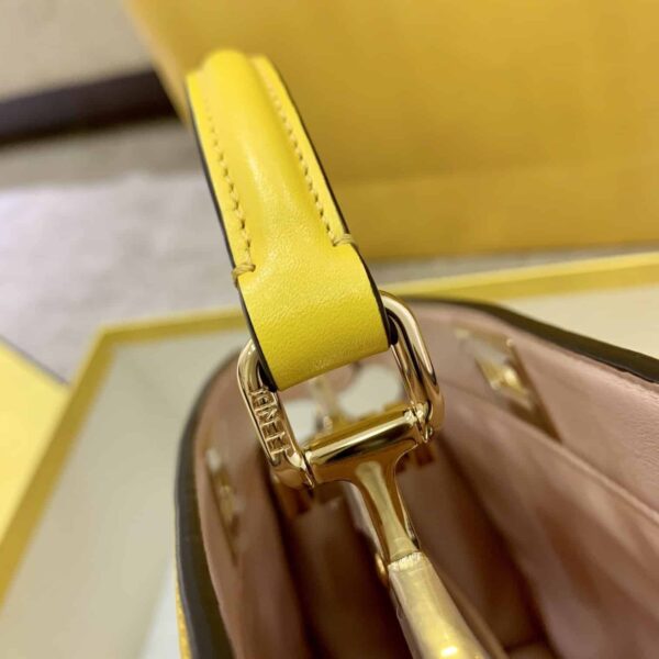 1:1 Replica Fendi Peekaboo ISeeU East-West Yellow For Women, Women's Handbags 11.4in/29cm FF 8BN323