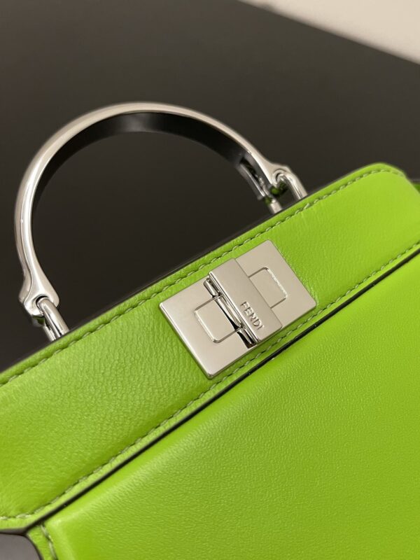 1:1 Replica Fendi Peekaboo ISeeU Petite Green Micro Bag For Woman 11cm/4.5in