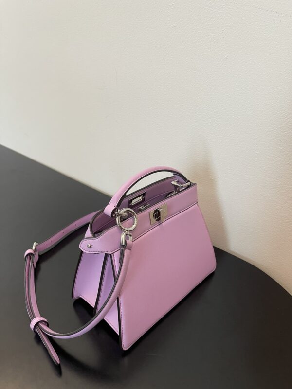 1:1 Replica Fendi Peekaboo ISeeU Petite Light Purple Small Bag For Woman 20cm/8in