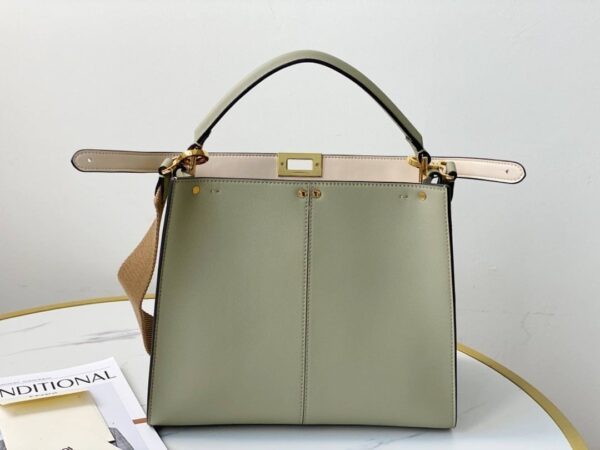 1:1 Replica Fendi Peekaboo X-Lite Tote Medium Beige Bag For Woman 30cm/12in