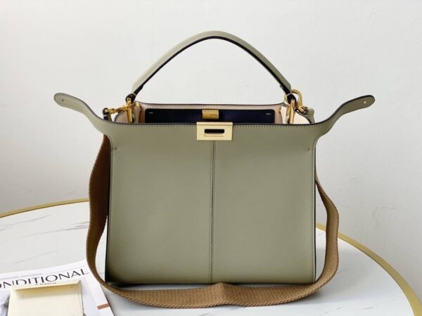 1:1 Replica Fendi Peekaboo X-Lite Tote Medium Beige Bag For Woman 30cm/12in