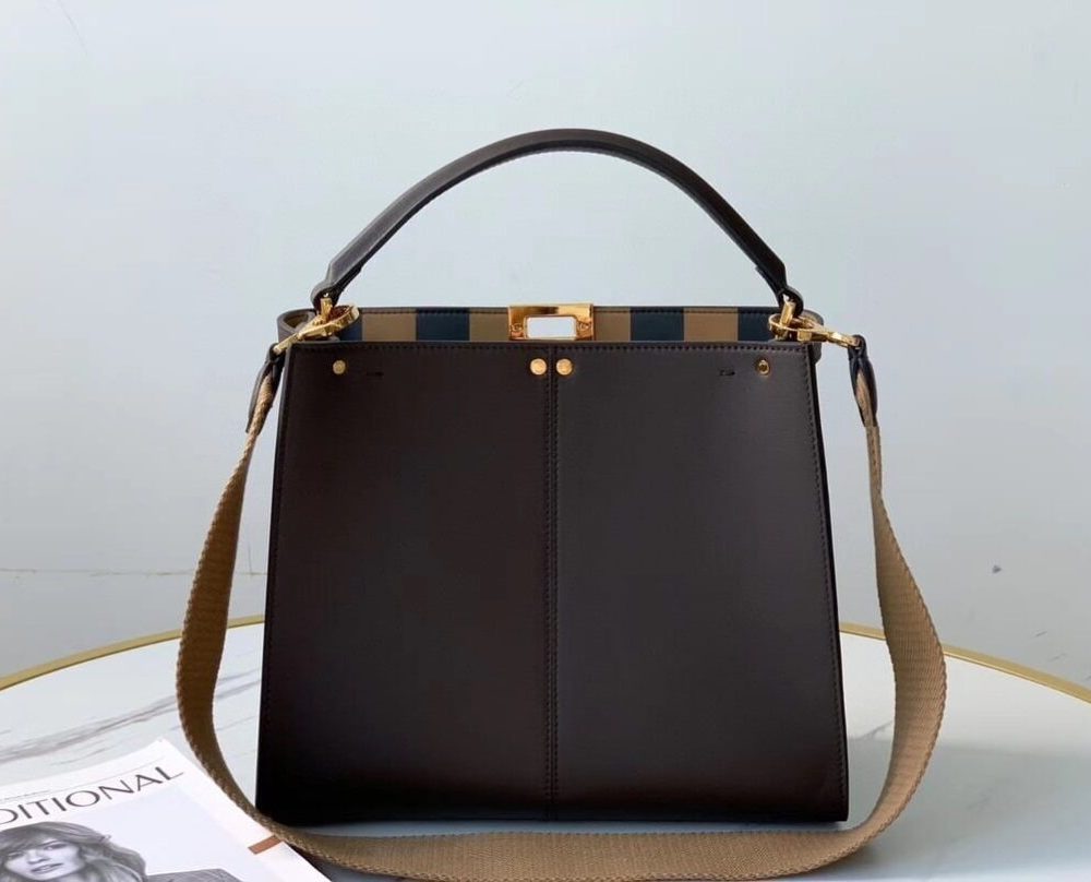 1:1 Replica Fendi Peekaboo X-Lite Tote Medium Purple Bag For Woman 30cm/12in