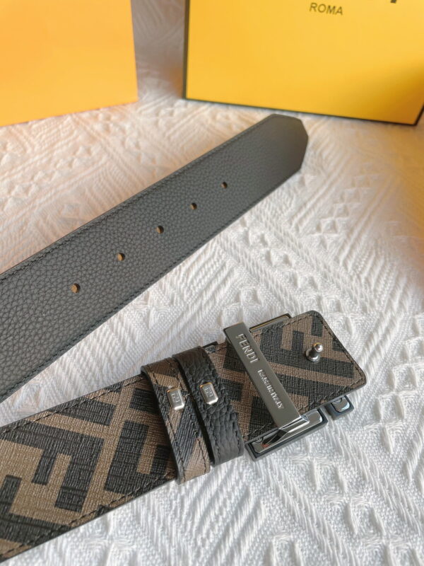 1:1 Replica Fendi Squares FF Belt Gray Women Belt 7C0424AJJ6F1HRC