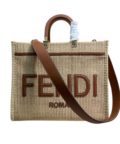 1:1 Replica Fendi Sunshine Medium Brown For Women 35cm / 13.7in