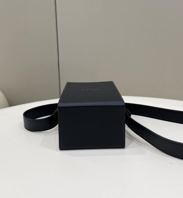 1:1 Replica Fendi Vertical Box Black RM 6,400 Bag For Woman 17cm/6.5in 7VA519AFB3F1Z35