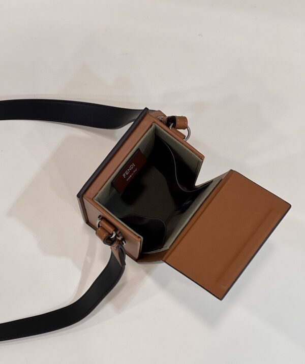 1:1 Replica Fendi Vertical Box Brown RM 6,400 Bag For Woman 17cm/6.5in 7VA519AFB3F1DZ9