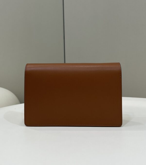 1:1 Replica Fendi Wallet On Chain Mini Brown Bag For Woman 13.5cm/5.5in