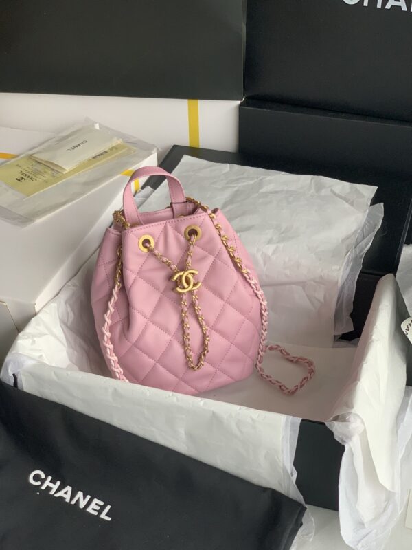[REP 1:1] Gaiera Chain Bucket Black/White/Pink/Yellow For Women 7.5in / 19cm AS3211