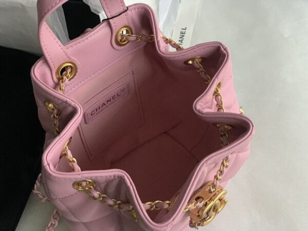 [REP 1:1] Gaiera Chain Bucket Black/White/Pink/Yellow For Women 7.5in / 19cm AS3211