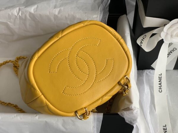 [REP 1:1] Gaiera Chain Bucket Black/White/Pink/Yellow For Women 7.5in / 19cm AS3211