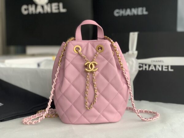 [REP 1:1] Gaiera Chain Bucket Black/White/Pink/Yellow For Women 7.5in / 19cm AS3211