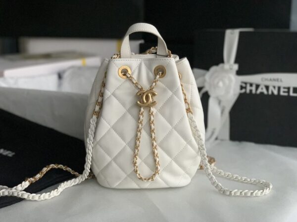 [REP 1:1] Gaiera Chain Bucket Black/White/Pink/Yellow For Women 7.5in / 19cm AS3211