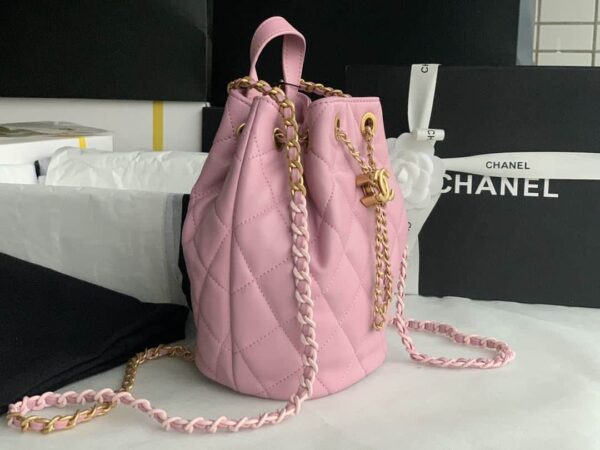 [REP 1:1] Gaiera Chain Bucket Black/White/Pink/Yellow For Women 7.5in / 19cm AS3211
