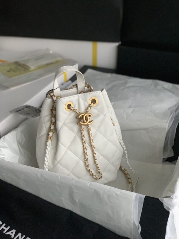 [REP 1:1] Gaiera Chain Bucket Black/White/Pink/Yellow For Women 7.5in / 19cm AS3211