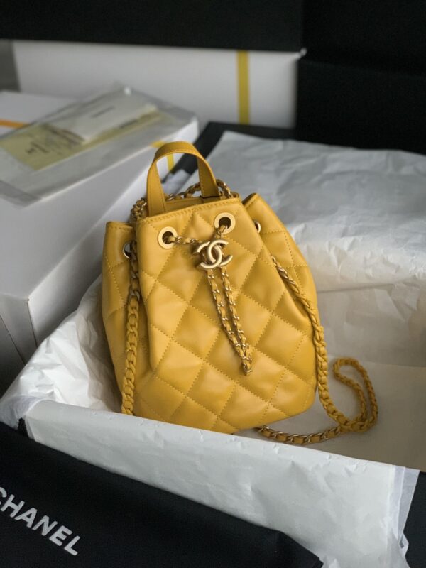 [REP 1:1] Gaiera Chain Bucket Black/White/Pink/Yellow For Women 7.5in / 19cm AS3211