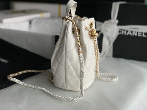[REP 1:1] Gaiera Chain Bucket Black/White/Pink/Yellow For Women 7.5in / 19cm AS3211