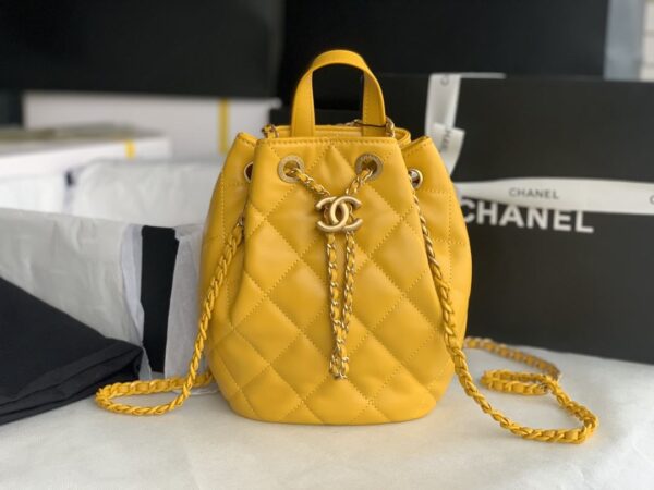 [REP 1:1] Gaiera Chain Bucket Black/White/Pink/Yellow For Women 7.5in / 19cm AS3211
