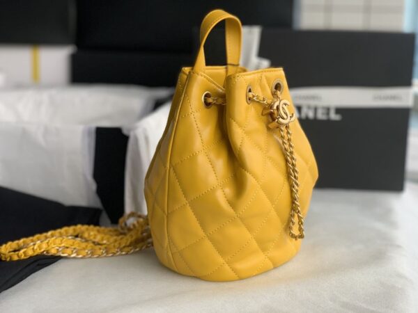 [REP 1:1] Gaiera Chain Bucket Black/White/Pink/Yellow For Women 7.5in / 19cm AS3211