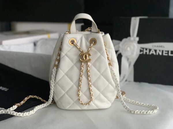 [REP 1:1] Gaiera Chain Bucket Black/White/Pink/Yellow For Women 7.5in / 19cm AS3211