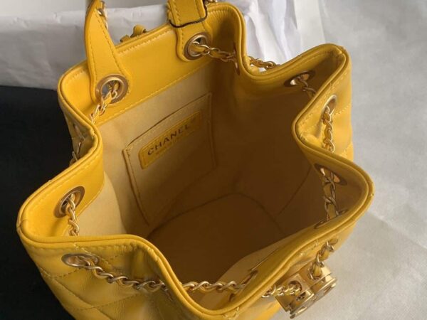 [REP 1:1] Gaiera Chain Bucket Black/White/Pink/Yellow For Women 7.5in / 19cm AS3211