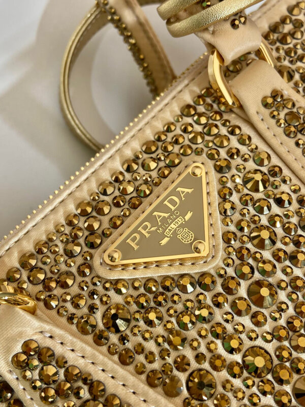 Galleria Satin Mini-Bag With Crystals In Black For Women 7.8 in/ 20 cm 1BA906_2AWL_F063R_V_EOY