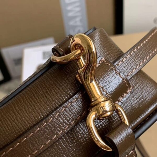 1:1 Replica GG Mini Bag With Clasp Closure Beige/Ebony GG Supreme Canvas For Women 7.1in/18cm GG 614368 92TCG 8563