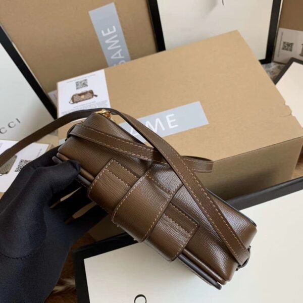 1:1 Replica GG Mini Bag With Clasp Closure Beige/Ebony GG Supreme Canvas For Women 7.1in/18cm GG 614368 92TCG 8563