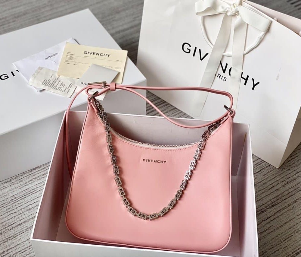 Givenchy Medium Moon Cut Out Bag Pink For Women, Women's Handbags, Shoulder Bags 11.8in/30cm GVC