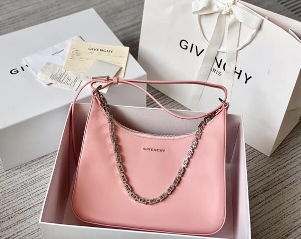 Givenchy Medium Moon Cut Out Bag Pink For Women, Women's Handbags, Shoulder Bags 11.8in/30cm GVC