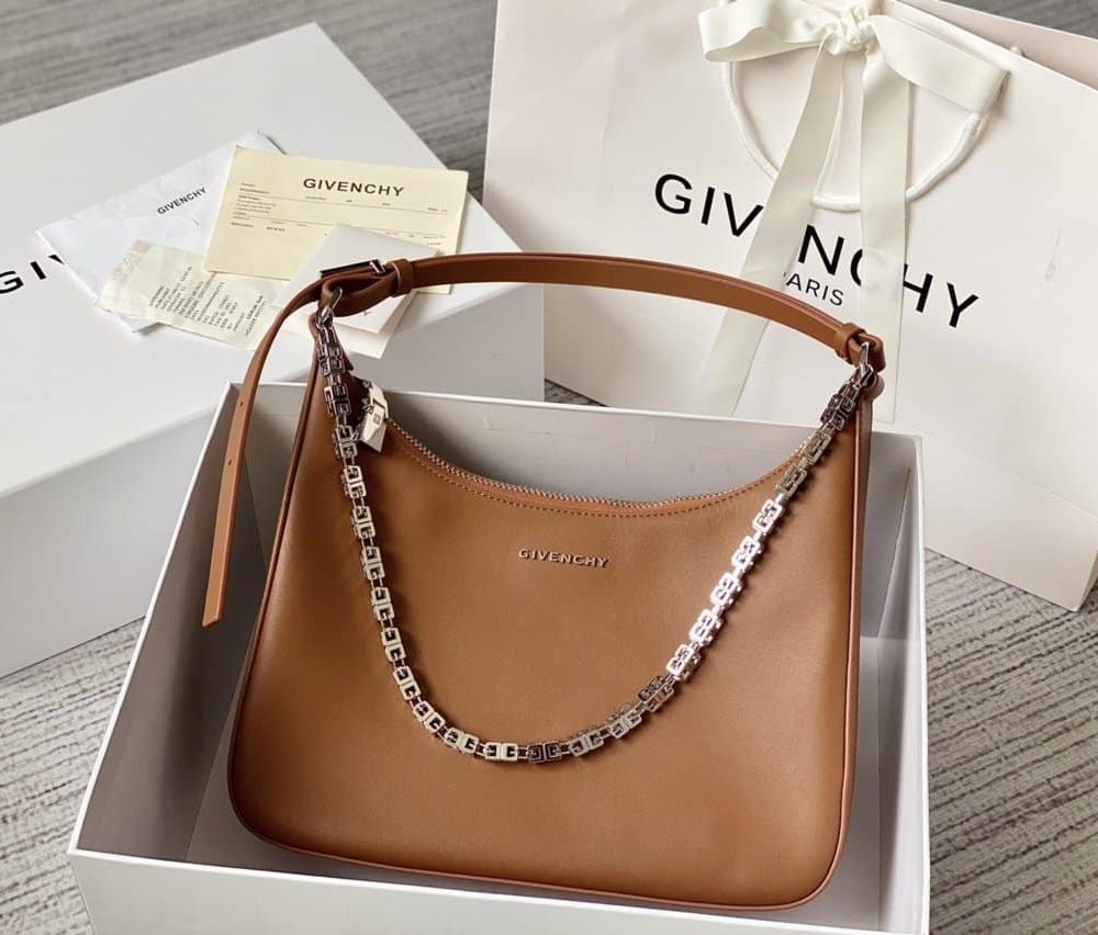 Givenchy Medium Moon Cut Out Bag Pumpkin For Women, Women's Handbags, Shoulder Bags 11.8in/30cm GVC