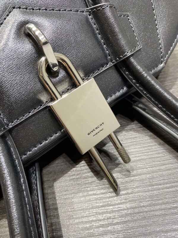 Givenchy Mini Antigona Lock Bag Black For Women, Women's Handbags, Shoulder Bags 8.7in/22cm GVC