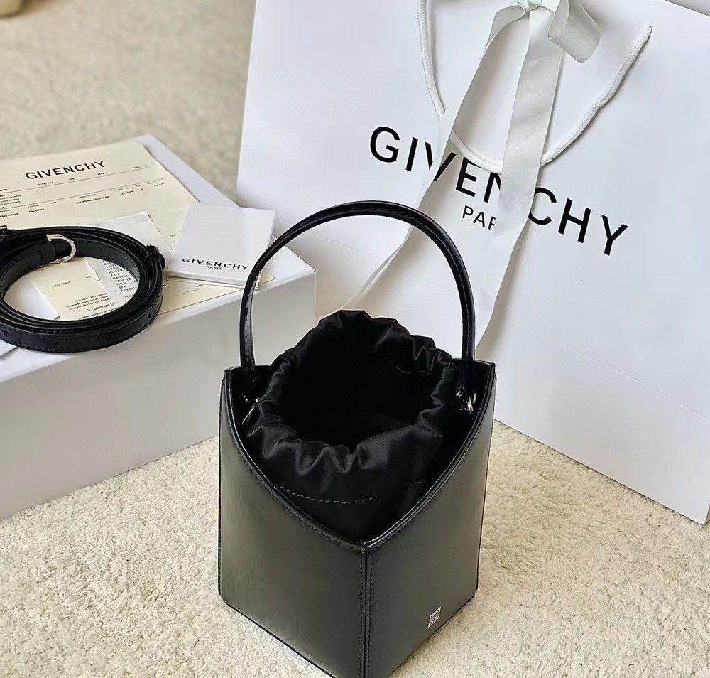 Givenchy Mini Cut Out Bucket Bag Black For Women, Women's Handbags, Shoulder Bags 6.3in/16cm GVC BB50NRB1GV-001