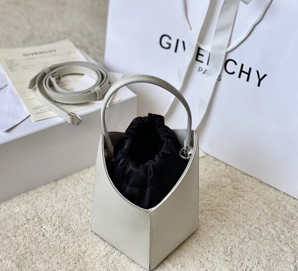 Givenchy Mini Cut Out Bucket Bag Ivory For Women, Women's Handbags, Shoulder Bags 6.3in/16cm GVC BB50NRB1GV-105