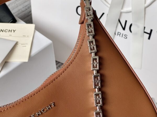 Givenchy Small Moon Cut Out Bag Caramel Brown For Women, Women's Handbags, Shoulder Bags 9.8in/25cm GVC