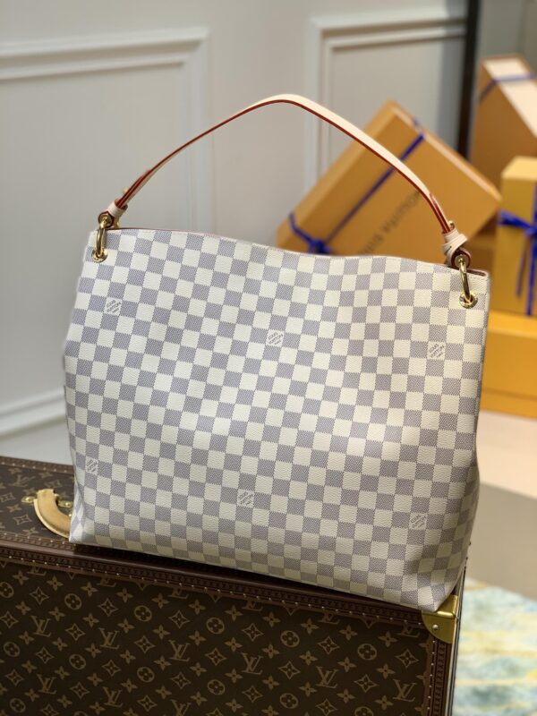 1:1 Replica Louis Vuitton LV Graceful MM Damier Azur Canvas Exclusive Bag For Women N42233 - 16.1in/ 41cm