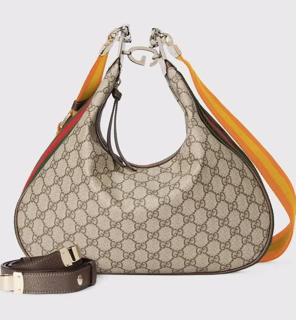 1:1 Replica Gucci Atache Large Shoulder Bag Beige And Multicolor For Women, Women's Bags 13.8in/35cm GG‎ ‎‎‎702823 96GRN 4091