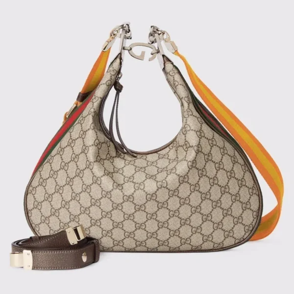 1:1 Replica Gucci Atache Large Shoulder Bag Beige And Multicolor For Women, Women's Bags 13.8in/35cm GG‎ ‎‎‎702823 96GRN 4091