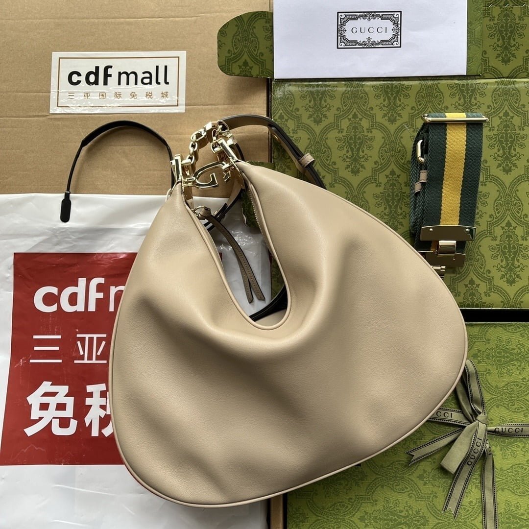 1:1 Replica Gucci Atache Large Shoulder Bag Beige For Women, Women's Bags 13.8in/35cm GG ‎‎