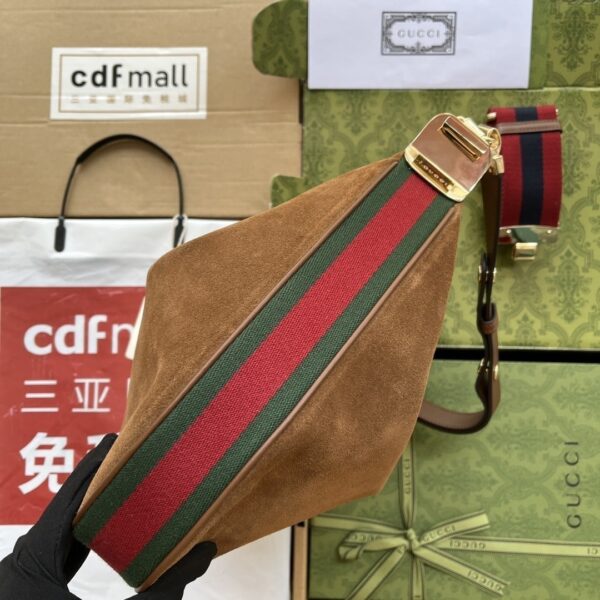 1:1 Replica Gucci Atache Large Shoulder Bag Dark Brown For Women, Women's Bags 13.8in/35cm GG ‎‎702823 DVVKG 2664
